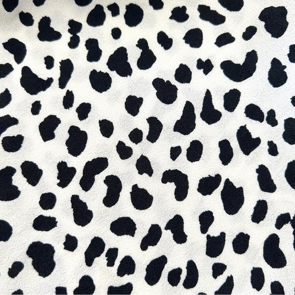 Reformation Bea Midi Skirt Ocelot Animal Print Leopard Spots Dots Black Size 6 - Picture 12 of 16